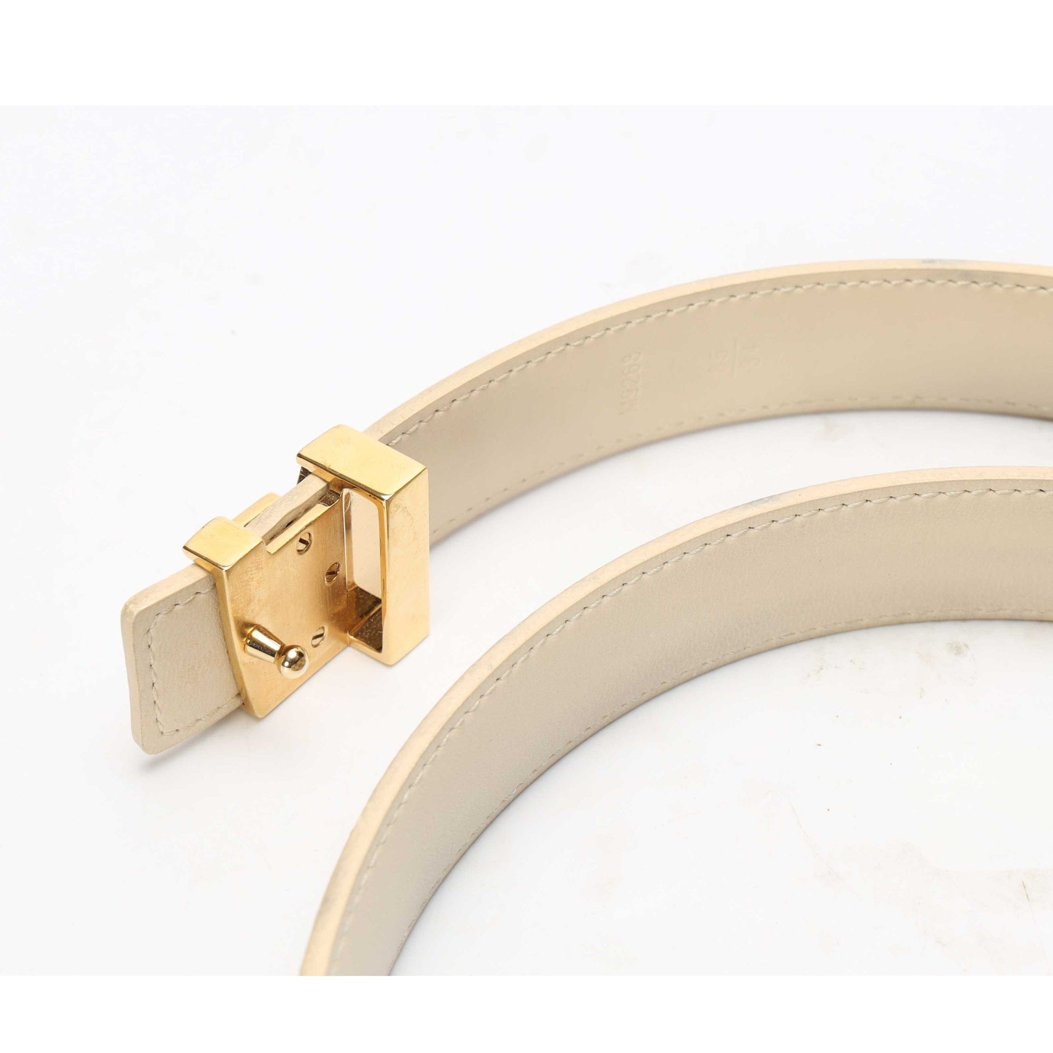Louis Vuitton Damier Azur LV Logo Belt
