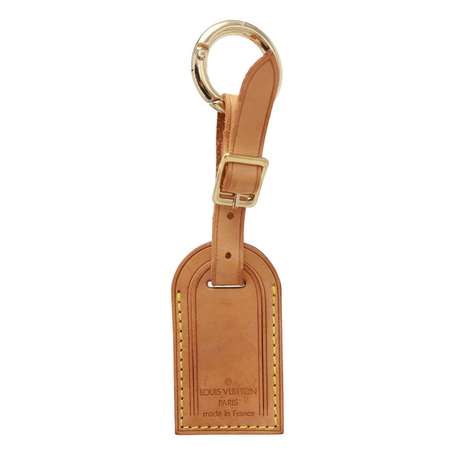 LOUIS VUITTON Vachetta Leather Luggage Tag Tan