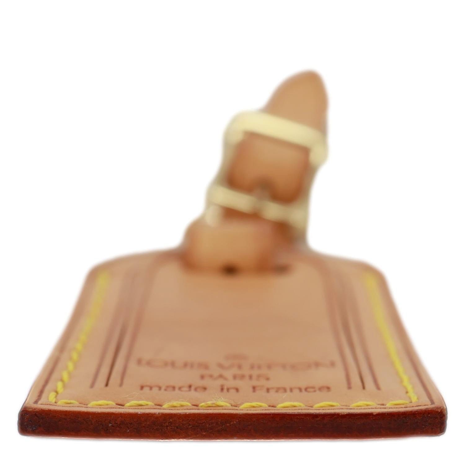 LOUIS VUITTON Vachetta Leather Luggage Tag Tan