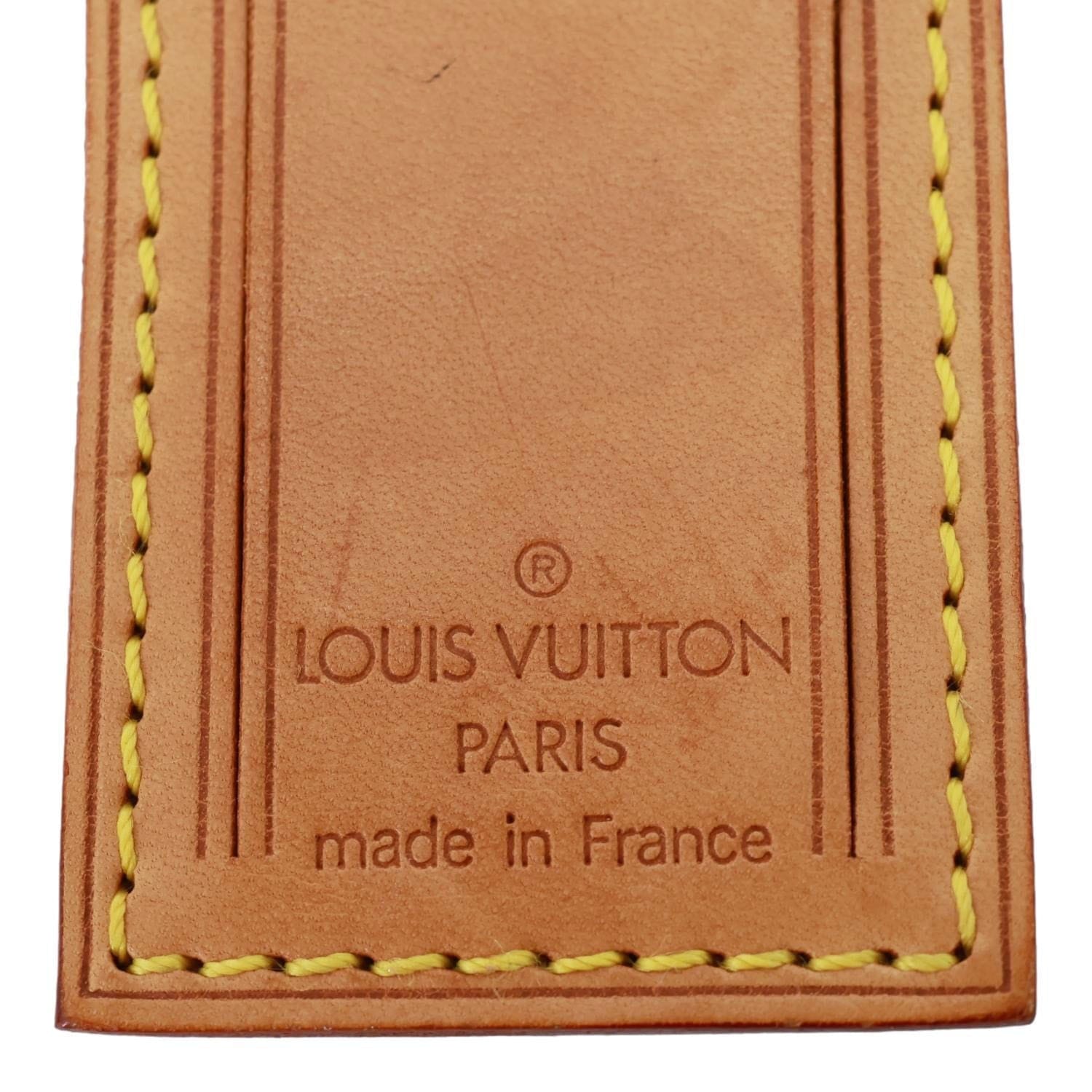 LOUIS VUITTON Vachetta Leather Luggage Tag Tan