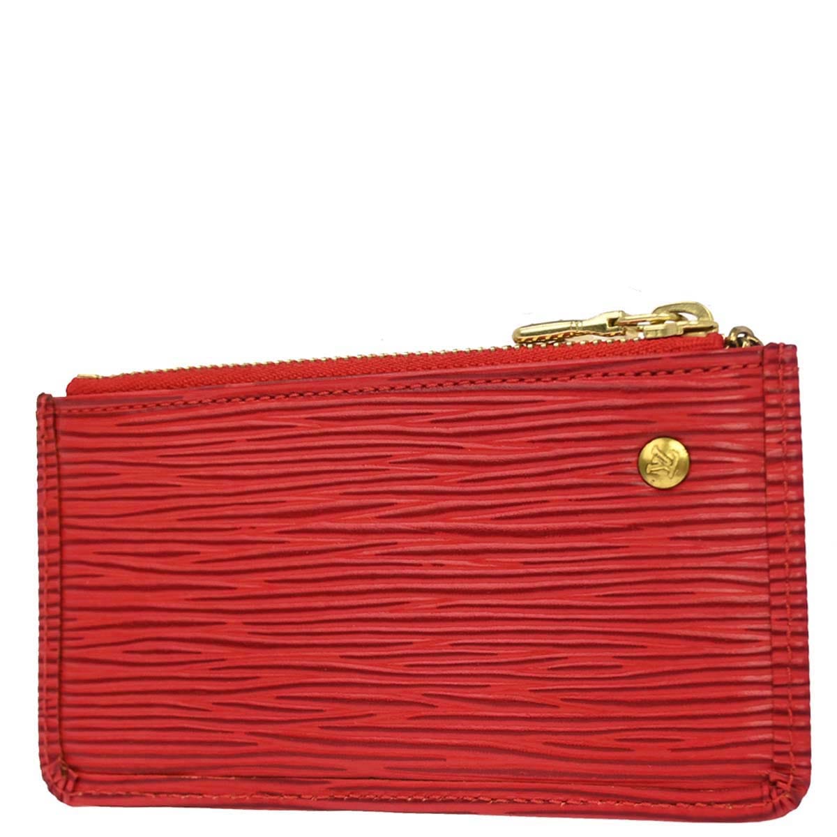 Louis Vuitton 2000 Red Epi Pochette Cles Coin Purse M63807