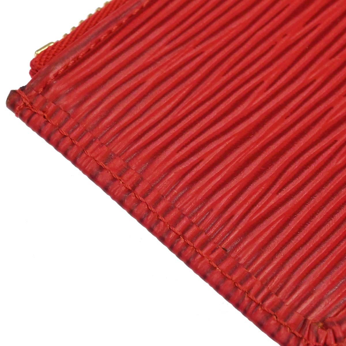 Louis Vuitton 2000 Red Epi Pochette Cles Coin Purse M63807