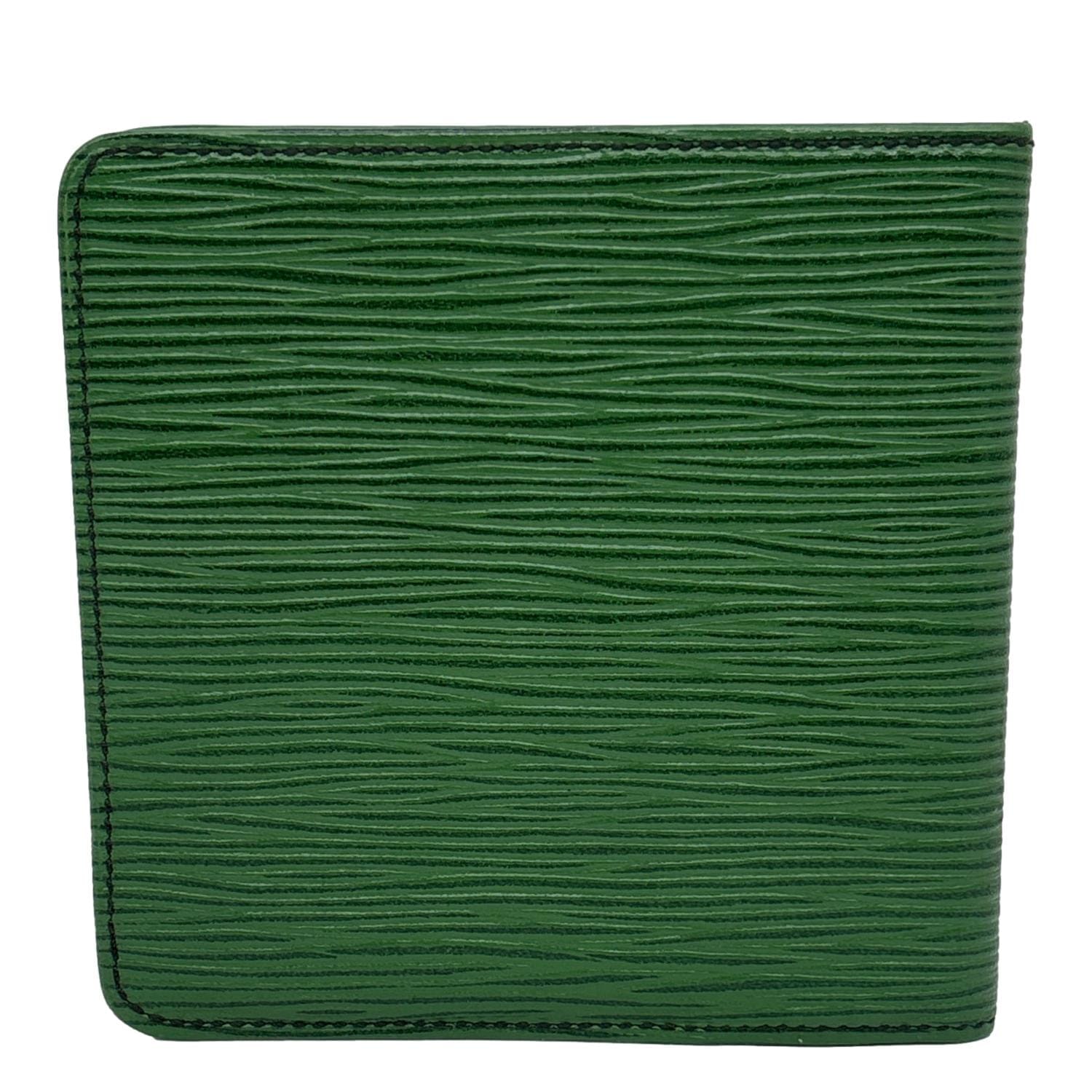 LOUIS VUITTON Epi Leather Bifold Wallet Green