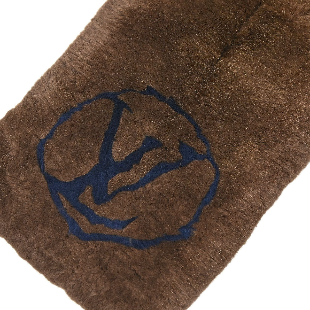 Louis Vuitton Monogram Rabbit Fur Flower Echarpe Bystamp Rex Stole M75757