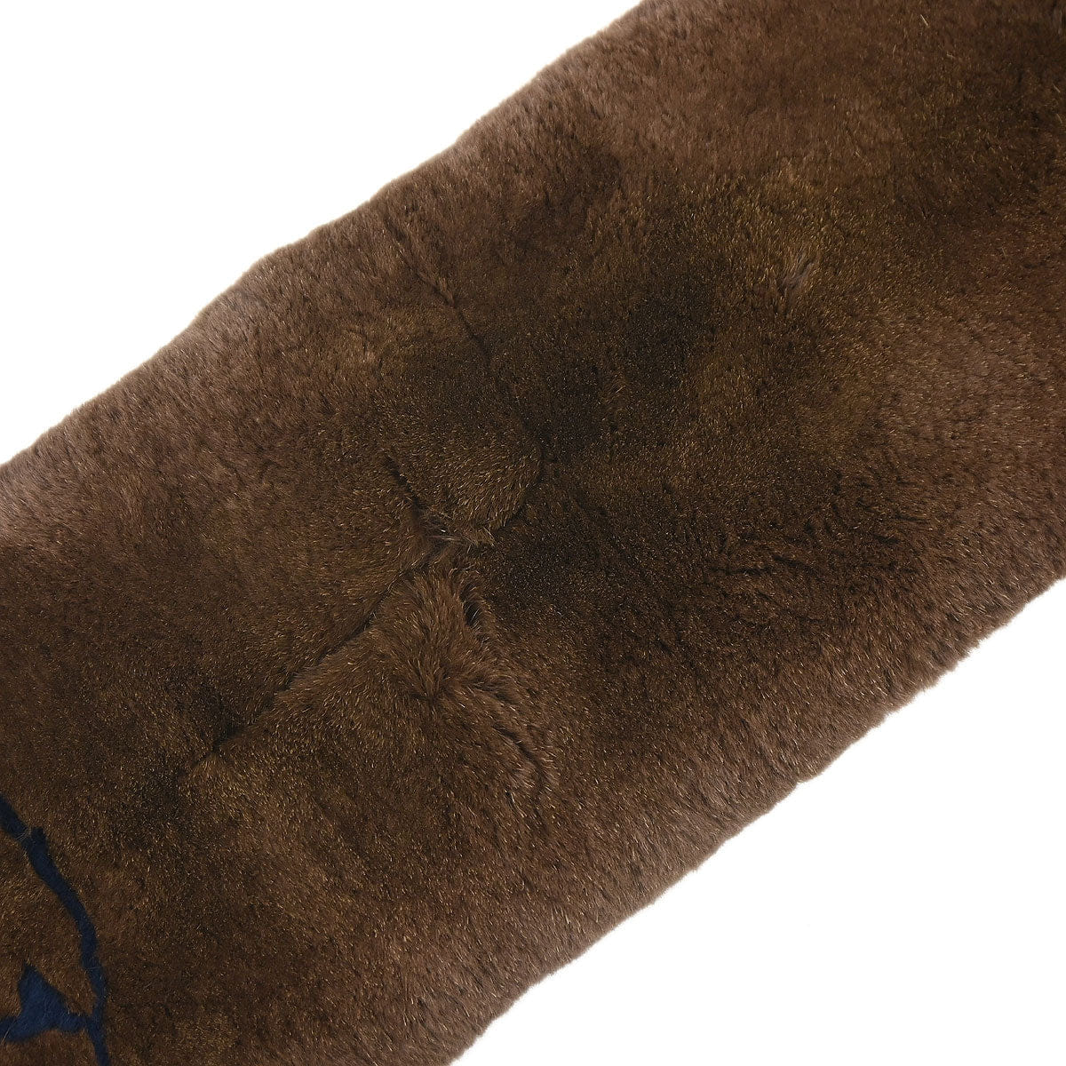 Louis Vuitton Monogram Rabbit Fur Flower Echarpe Bystamp Rex Stole M75757