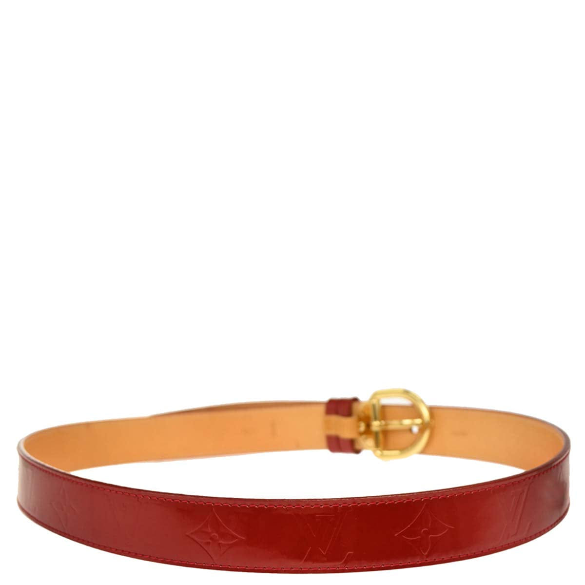 Louis Vuitton Monogram Vernis Red Ceinture Belt M6980U #90/36