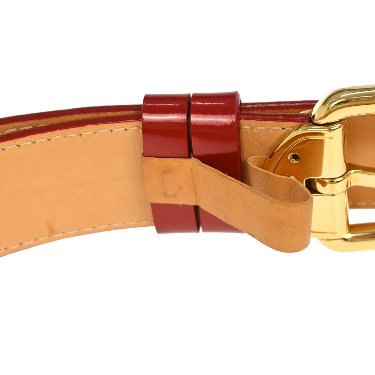 Louis Vuitton Monogram Vernis Red Ceinture Belt M6980U #90/36