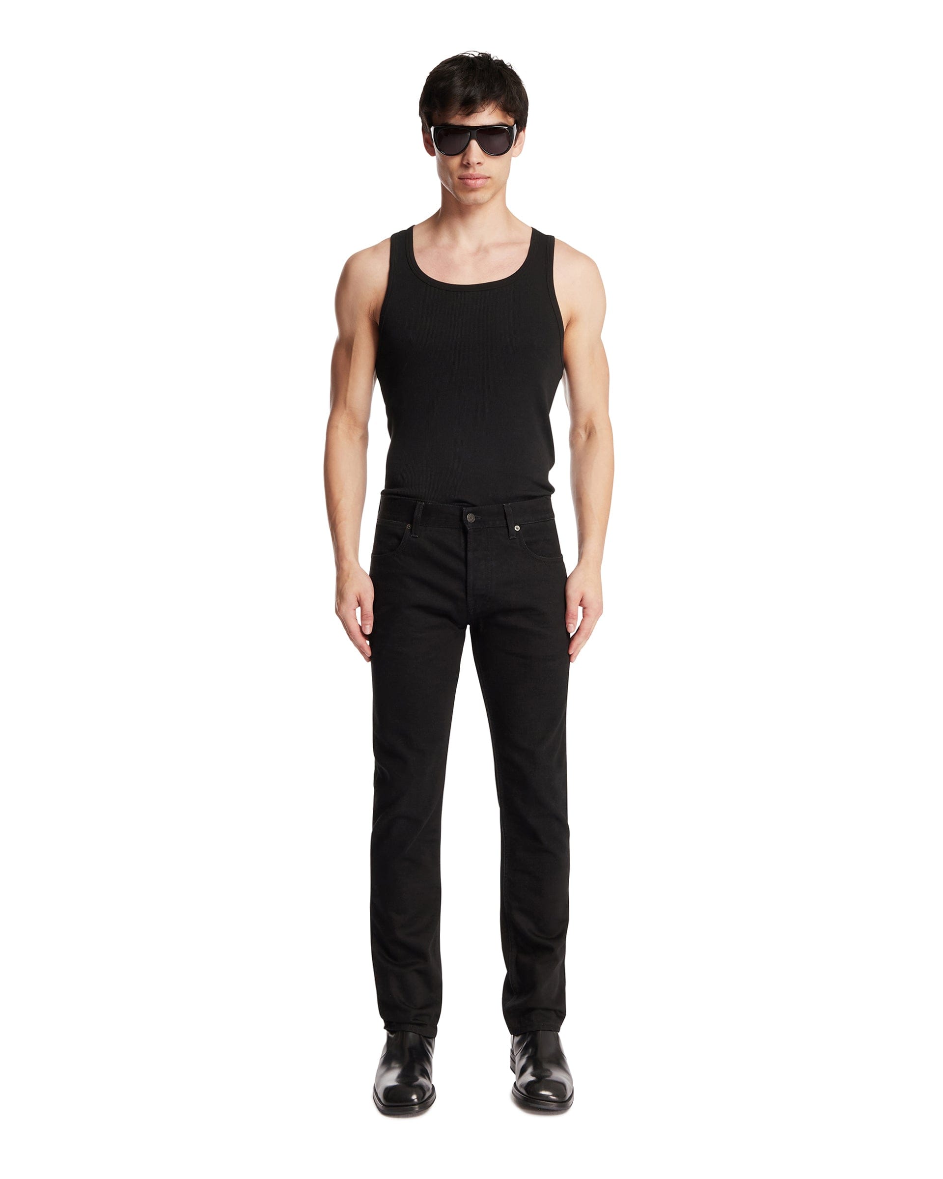 Gucci Pantaloni In Denim Neri