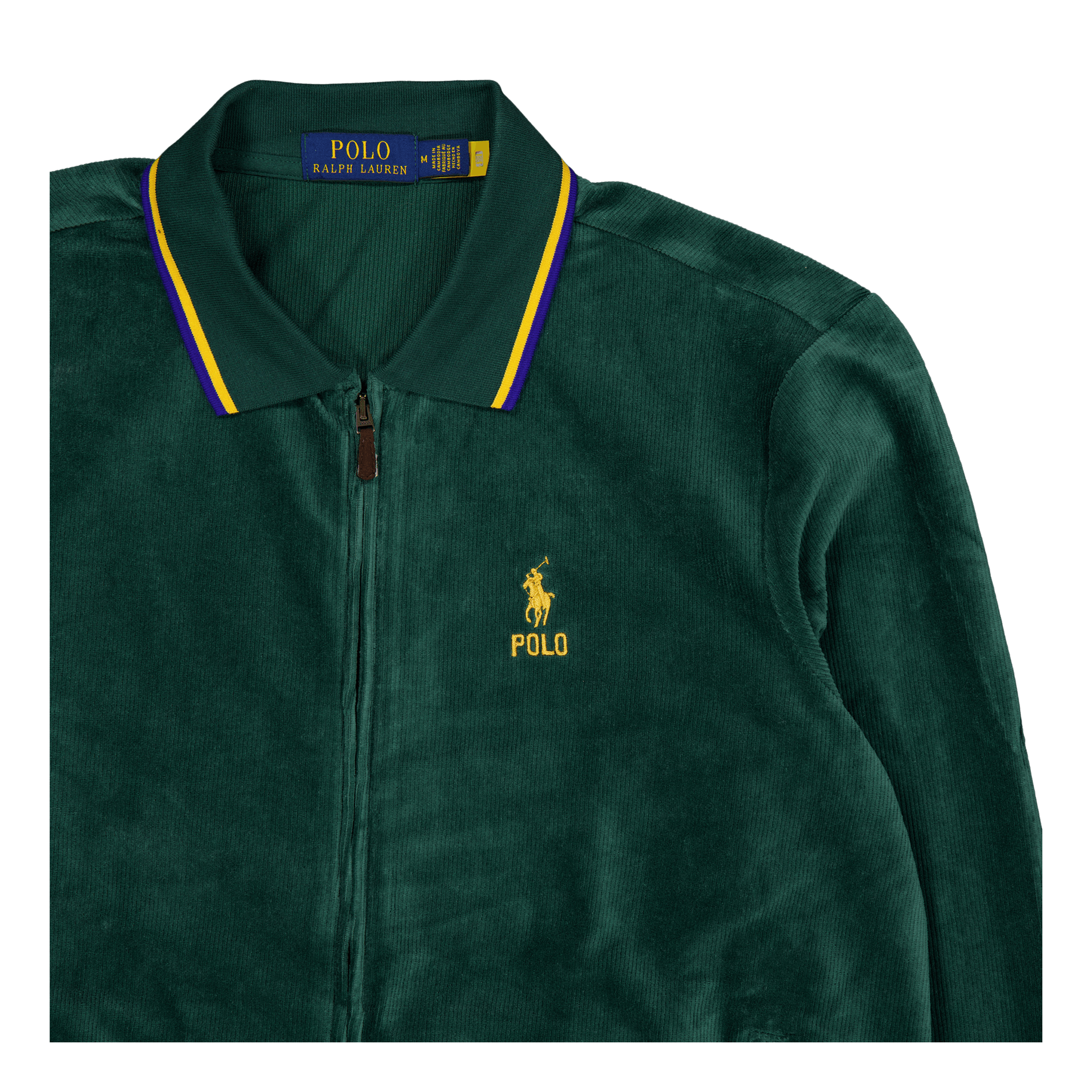 Polo Ralph Lauren Corduroy Full Zip Track Jacket 001 Moss Agate