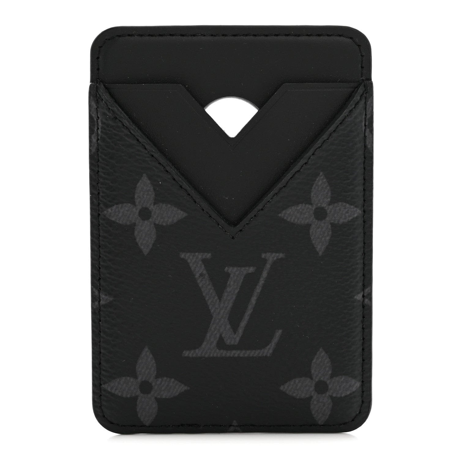 Louis Vuitton Monogram Eclipse Magnetic Card Holder Black