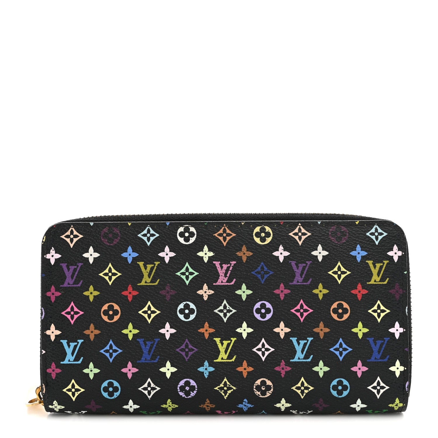 Louis Vuitton Monogram Multicolor Zippy Wallet Black Pistachio
