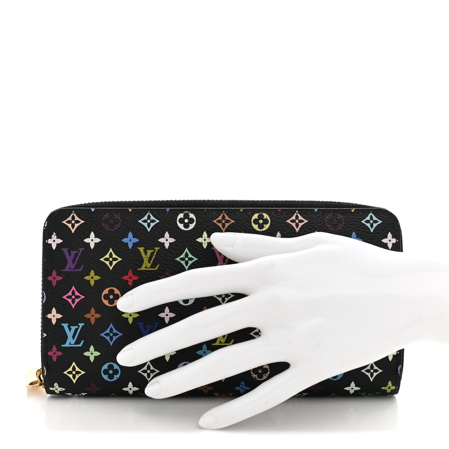 Louis Vuitton Monogram Multicolor Zippy Wallet Black Pistachio