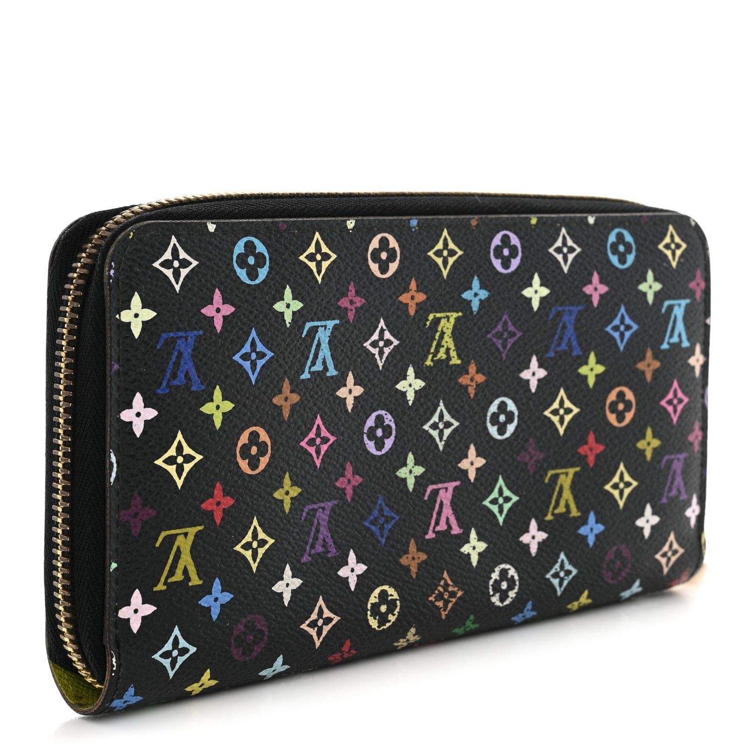 Louis Vuitton Monogram Multicolor Zippy Wallet Black Pistachio