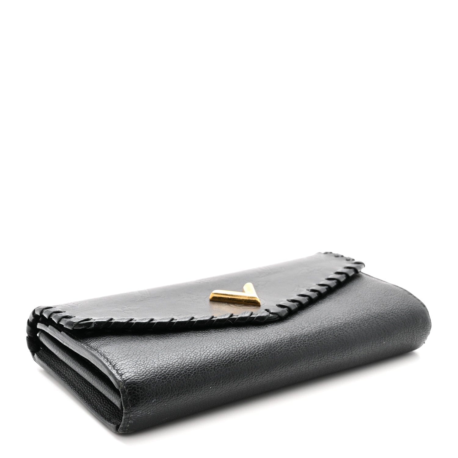 Louis Vuitton Monogram Cuir Plume Very Wallet Black