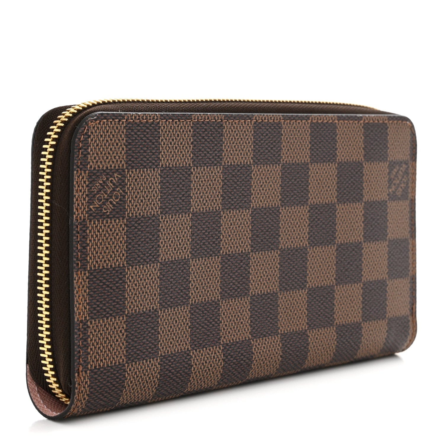 Louis Vuitton Damier Ebene Zippy Wallet Rose Ballerine