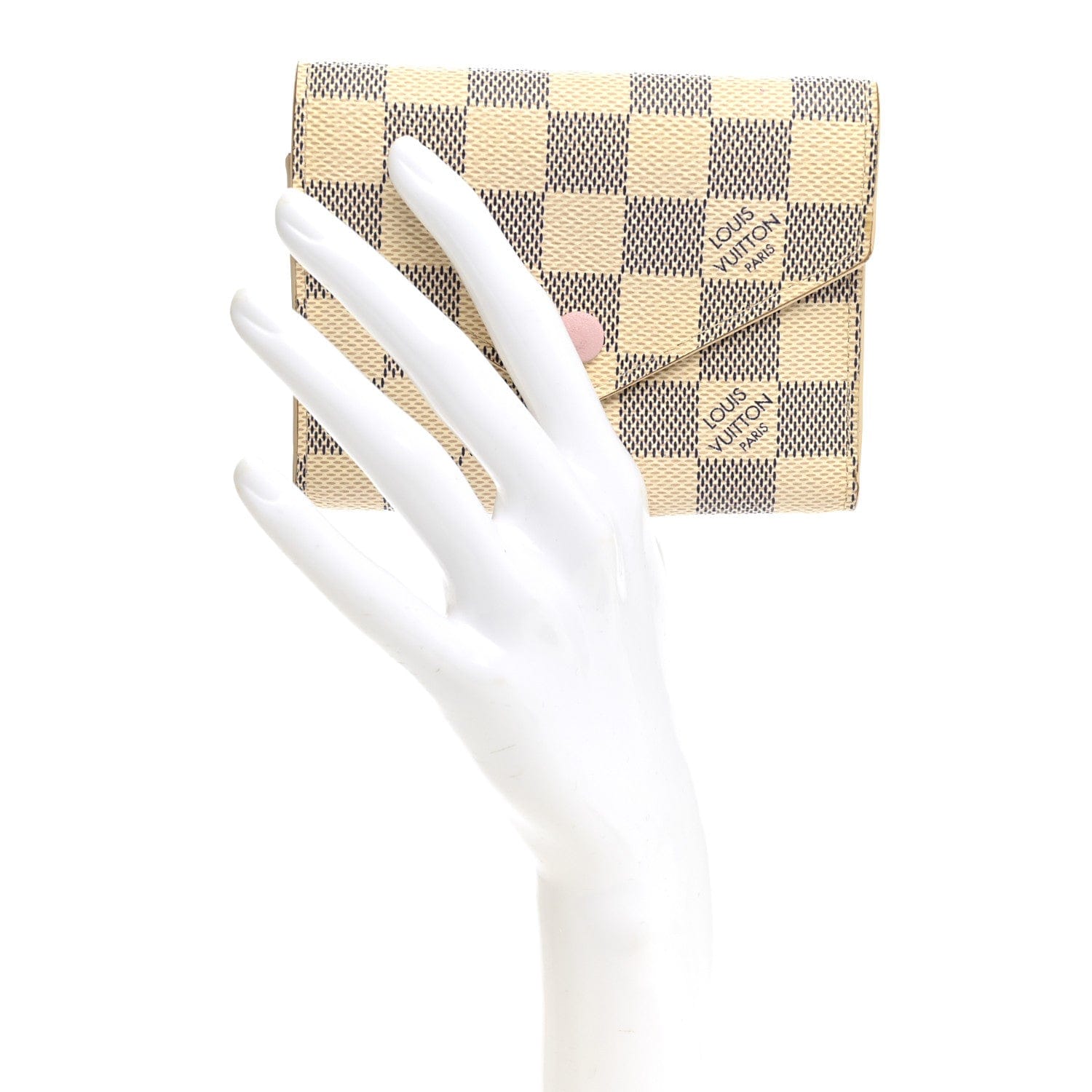 Louis Vuitton Damier Azur Victorine Wallet Rose Ballerine