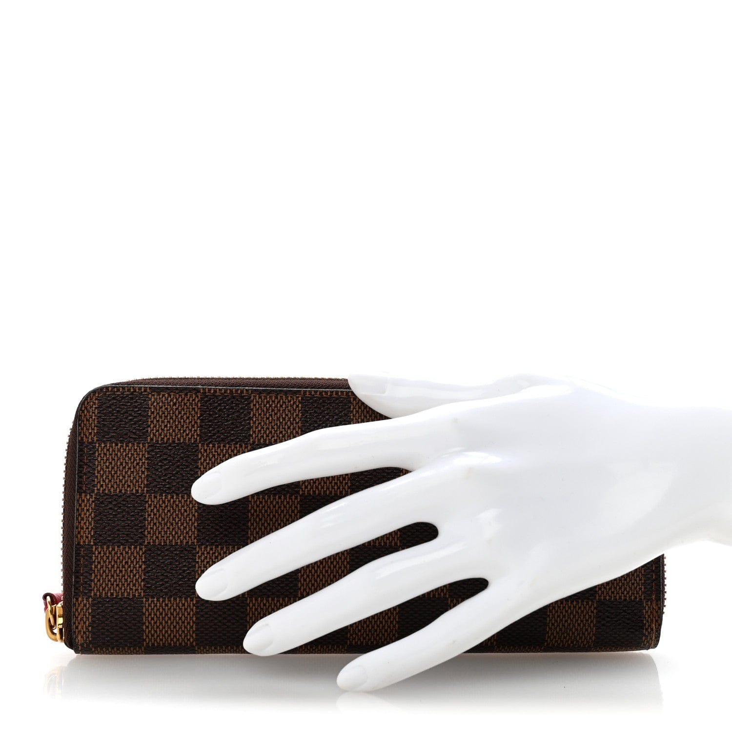 Louis Vuitton Damier Ebene Clemence Wallet Cherry
