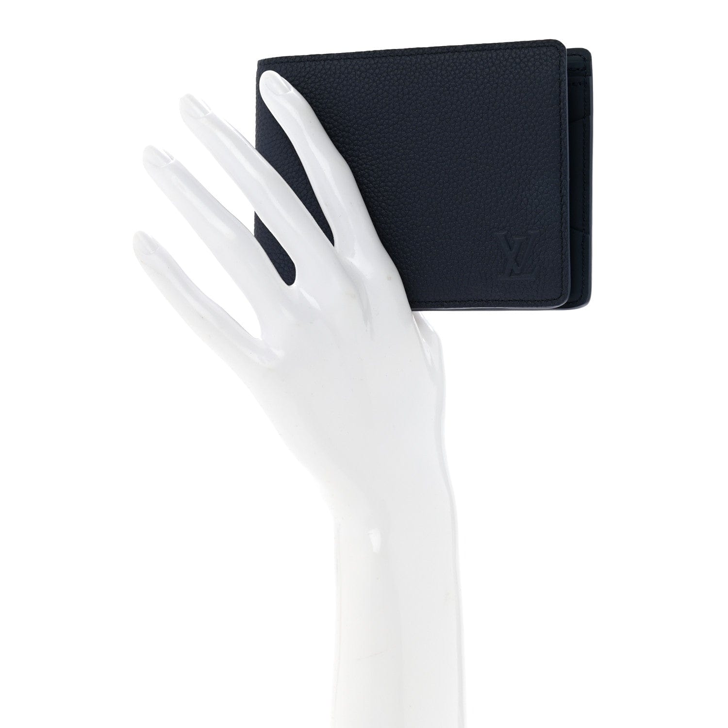 Louis Vuitton Grained Calfskin Multiple Wallet Navy