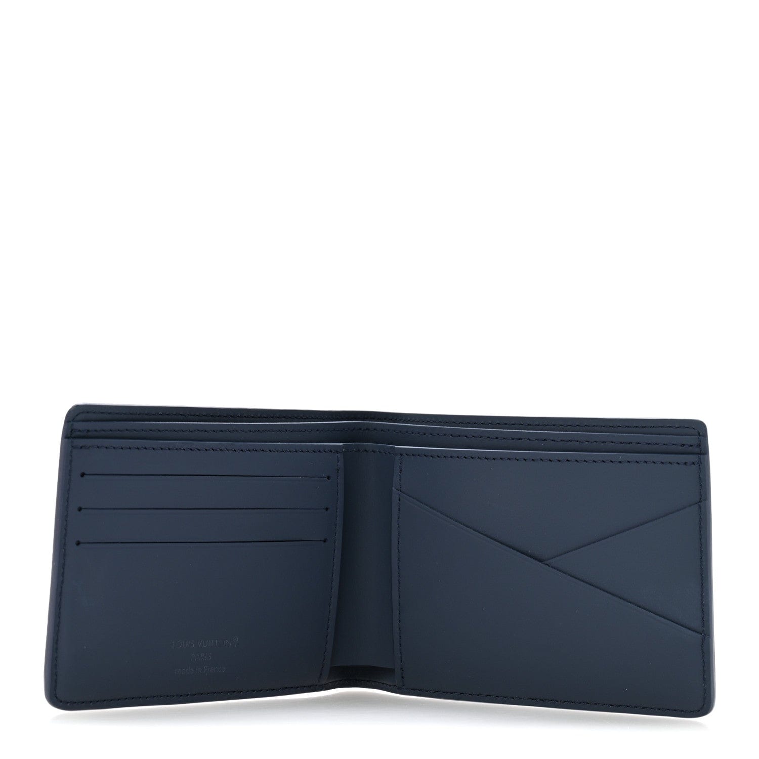Louis Vuitton Grained Calfskin Multiple Wallet Navy