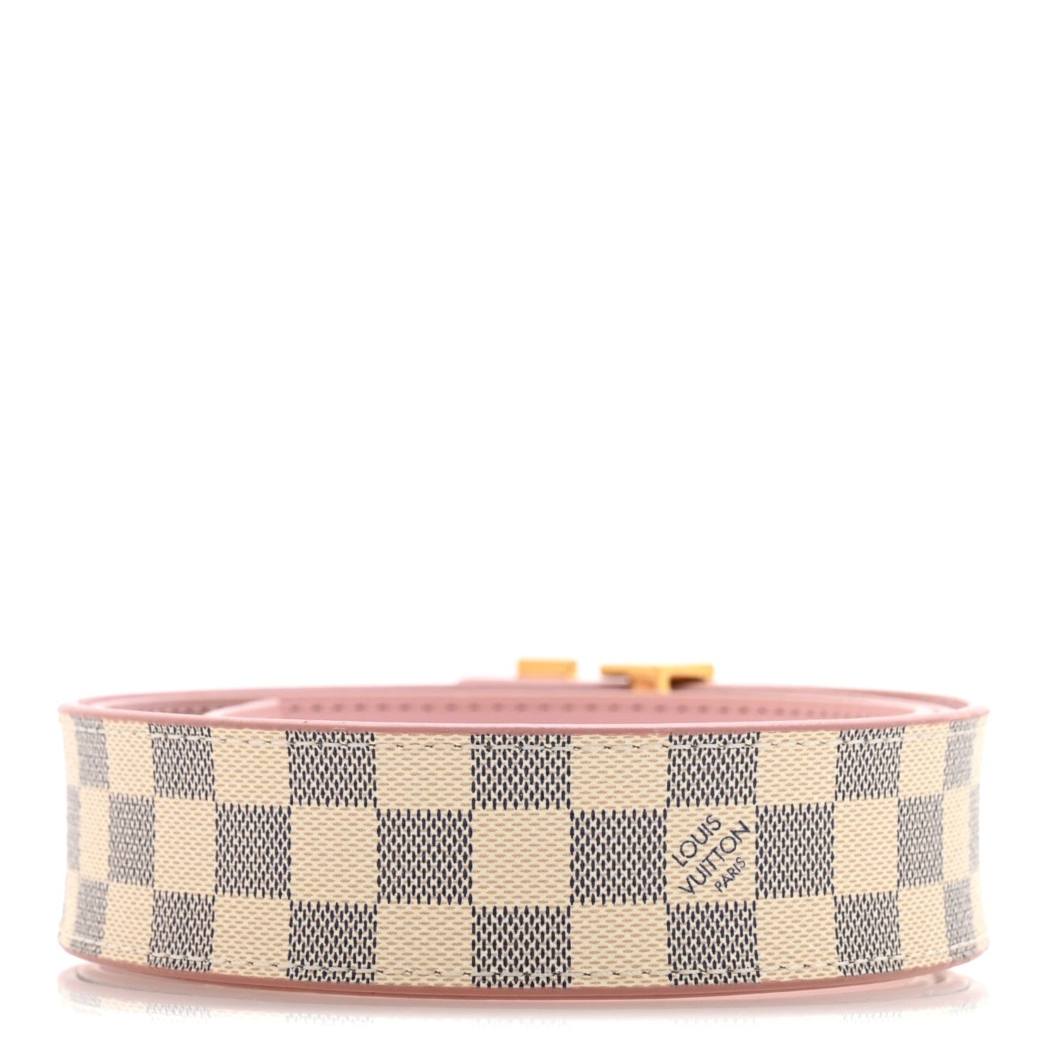 Louis Vuitton Damier Azur 30 mm LV Initiales Reversible Belt 85 34 Pink