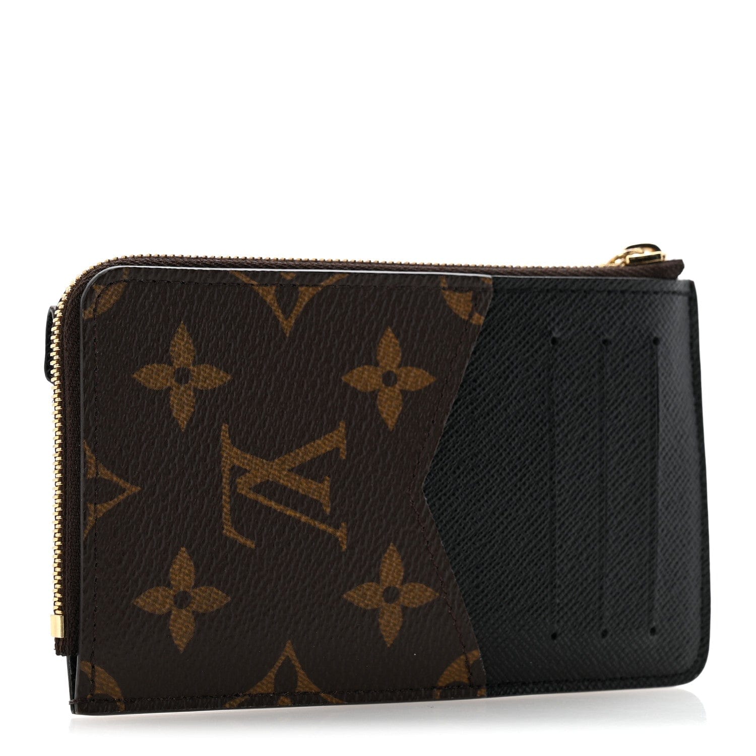 Louis Vuitton Monogram Recto Verso Card Holder Black Black