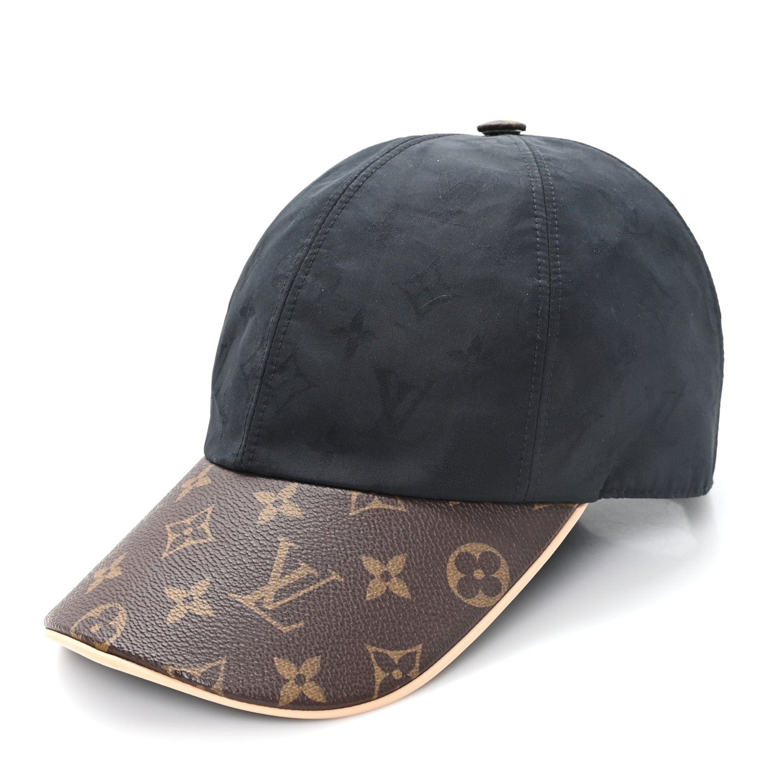 Louis Vuitton Polyester Silk Monogram LV Get Ready Cap M Black
