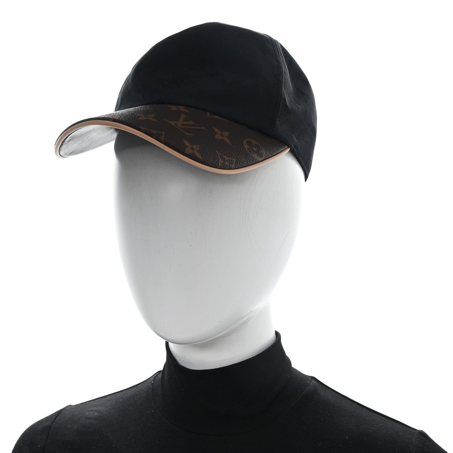 Louis Vuitton Polyester Silk Monogram LV Get Ready Cap M Black
