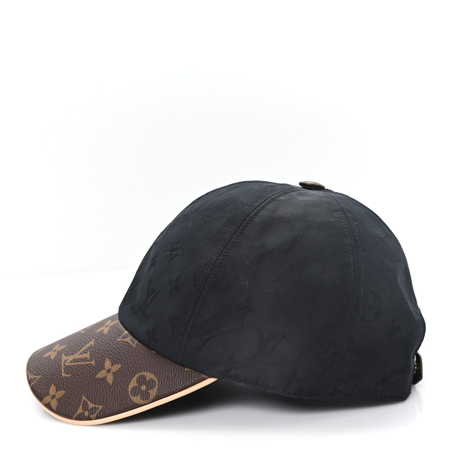 Louis Vuitton Polyester Silk Monogram LV Get Ready Cap M Black