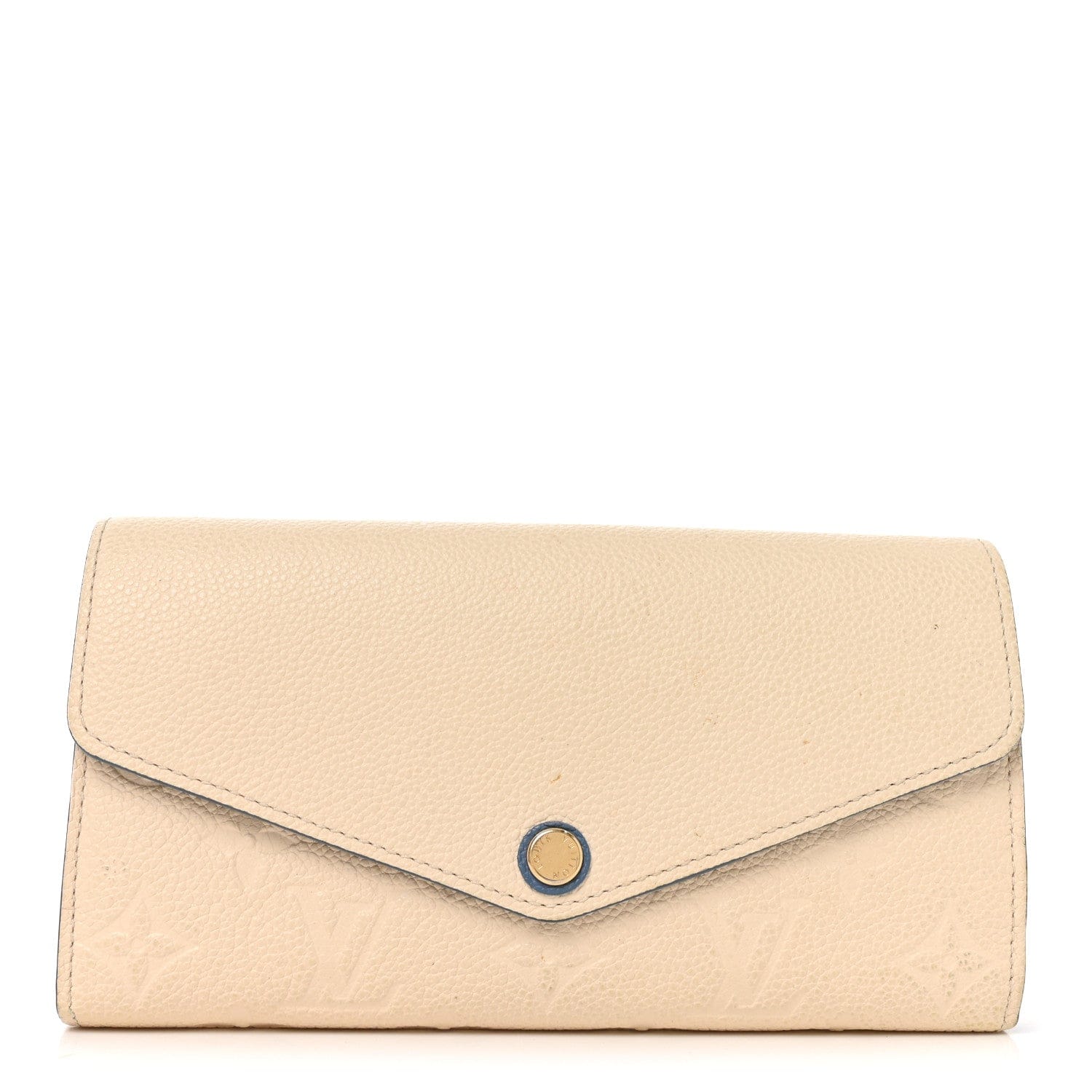 Louis Vuitton Empreinte Sarah Wallet NM Creme Blue Jean