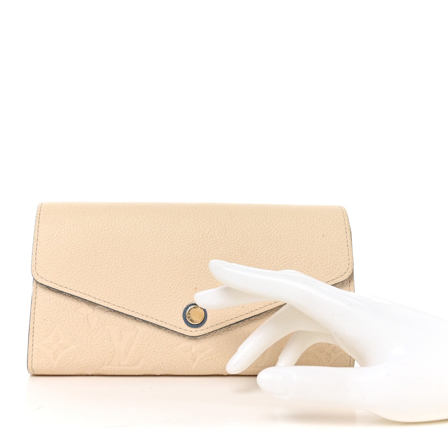 Louis Vuitton Empreinte Sarah Wallet NM Creme Blue Jean