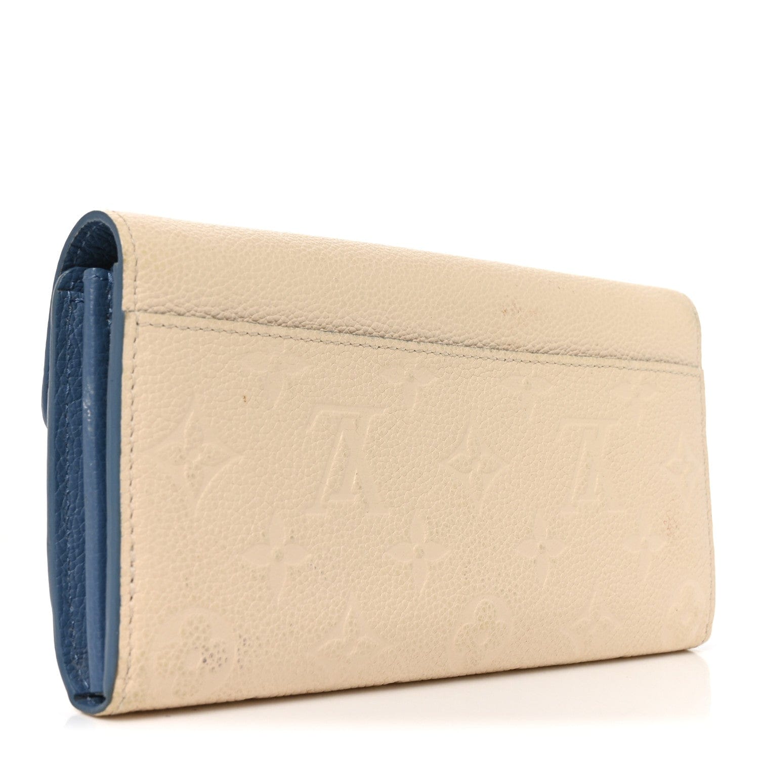 Louis Vuitton Empreinte Sarah Wallet NM Creme Blue Jean