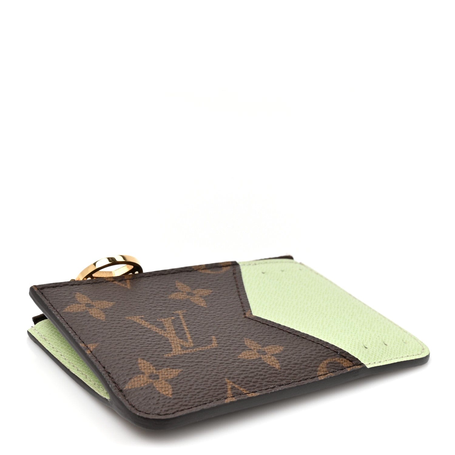 Louis Vuitton Monogram Coin Card Holder Light Green