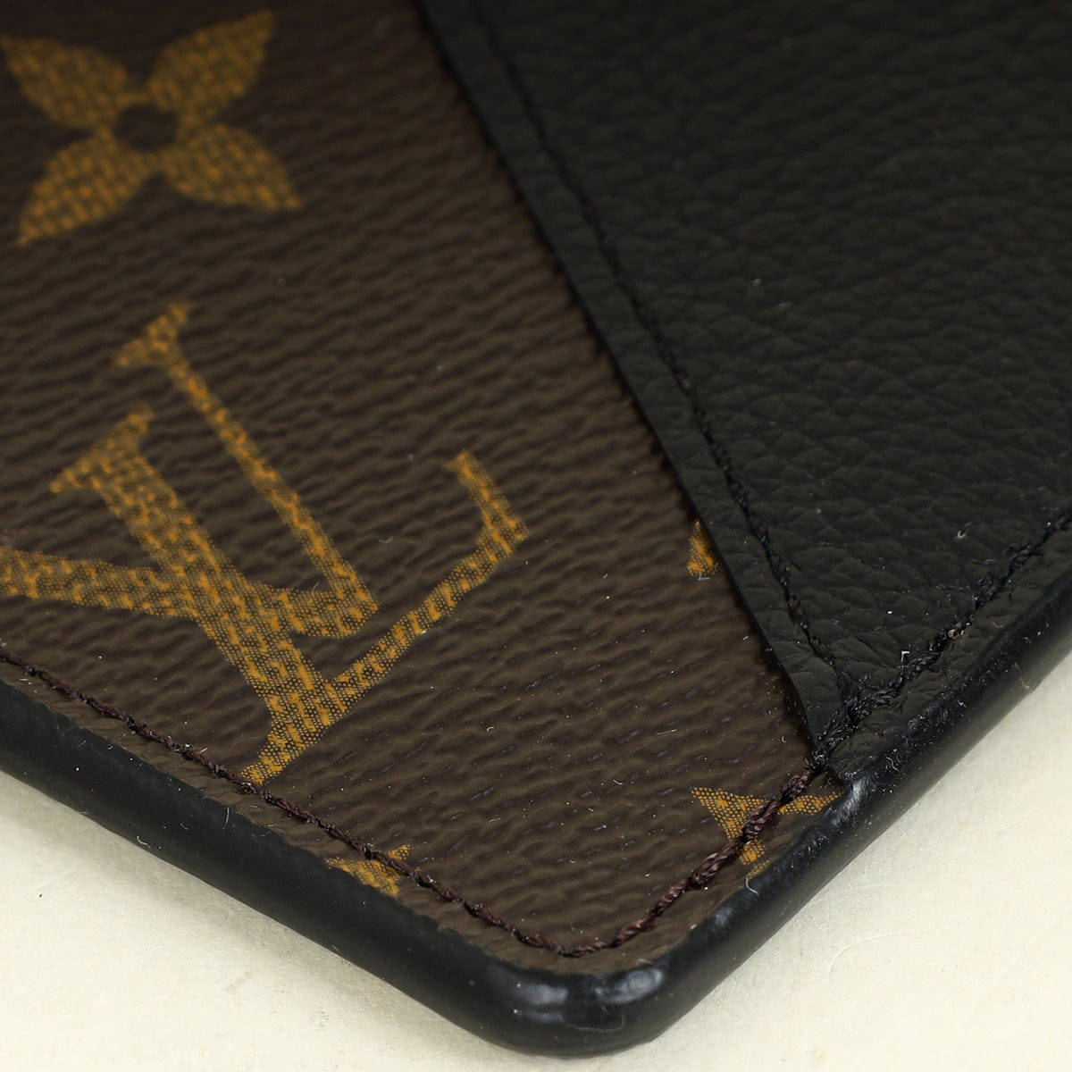 Louis Vuitton Brown Monogram Black Kimono Card Holder