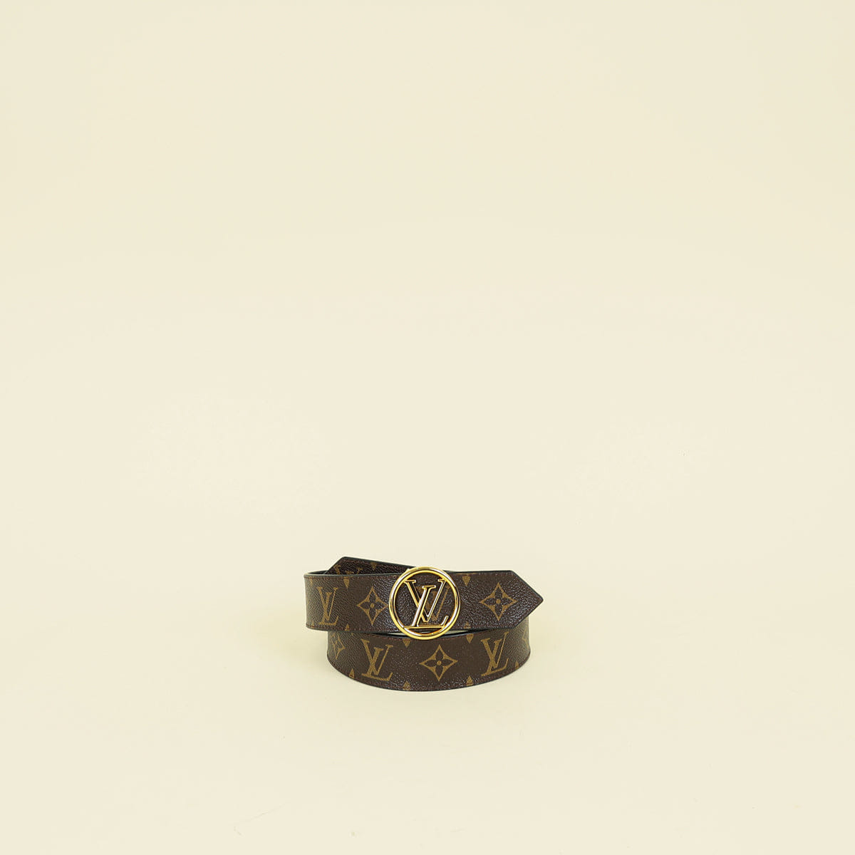 Louis Vuitton Monogram Black Circle Reversible 35 mm Belt 30