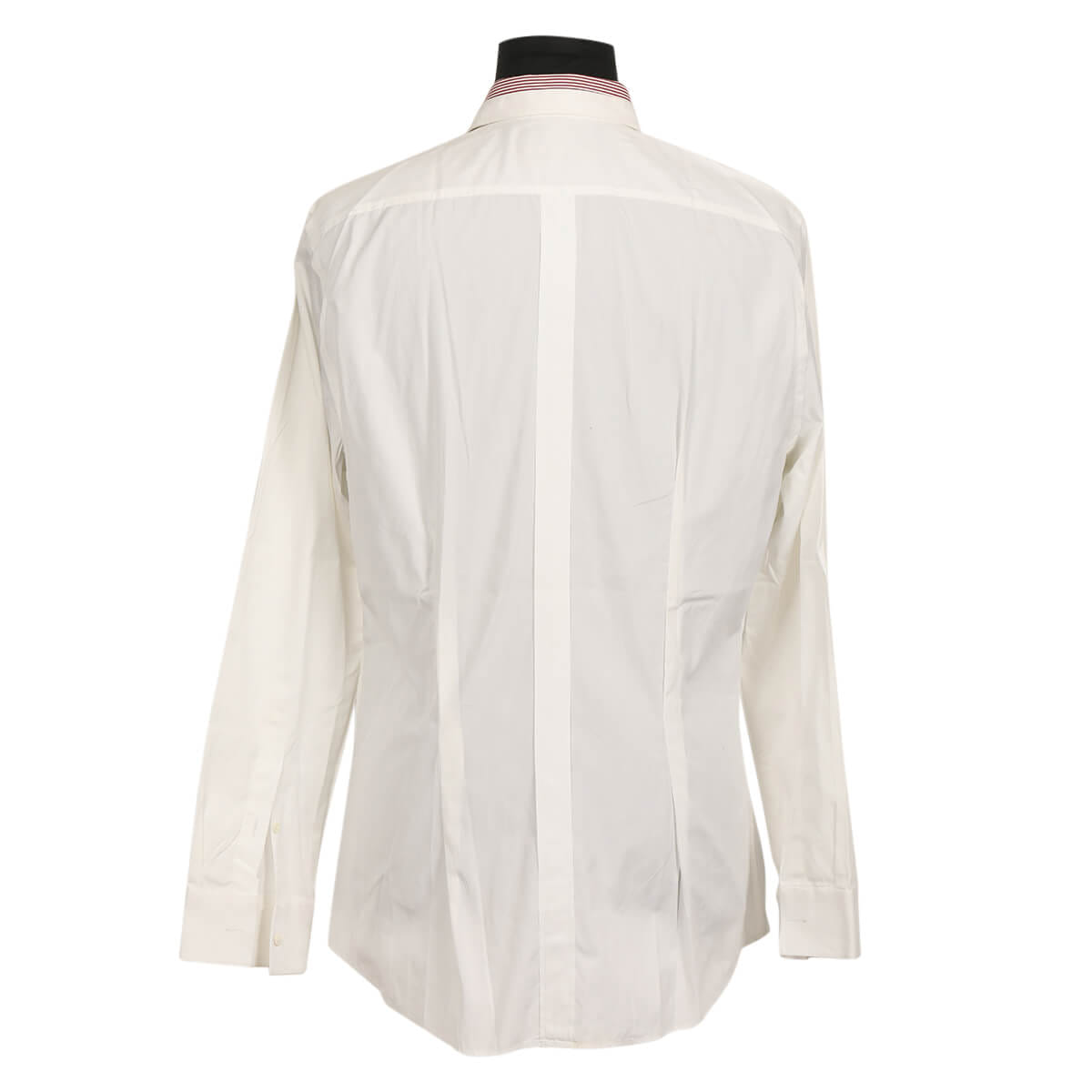 Gucci White Men's Shirt with Striped Collar/Size - 43
