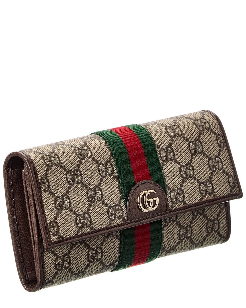 Gucci Ophidia Gg Supreme Canvas & Leather Continental Wallet