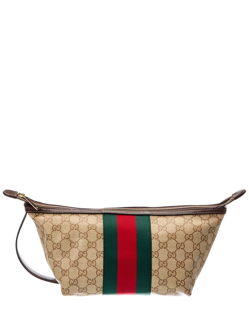 Gucci Gg Web Small Canvas Toiletry Case