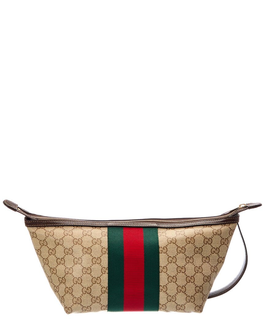 Gucci Gg Web Small Canvas Toiletry Case