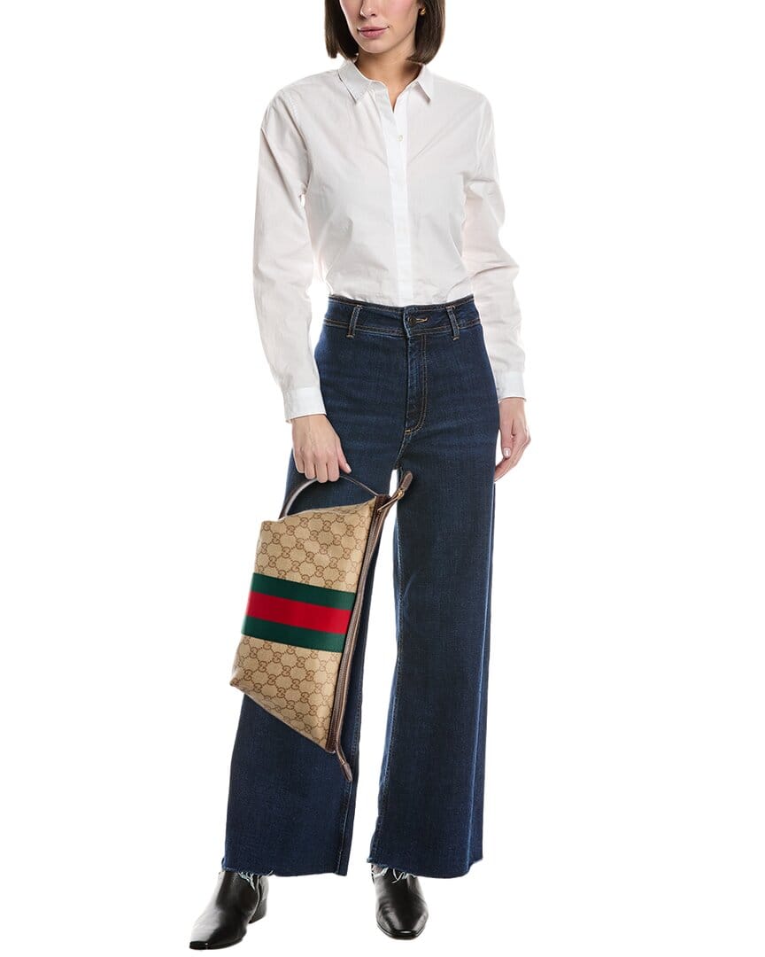 Gucci Gg Web Small Canvas Toiletry Case