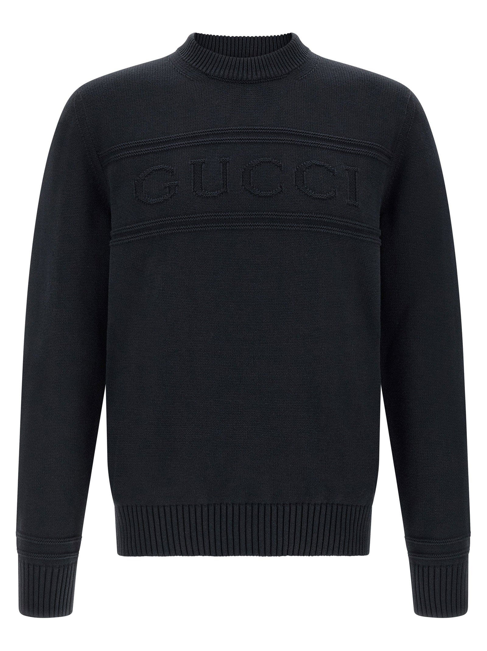 Gucci Intarsia Knit Sweater — Black