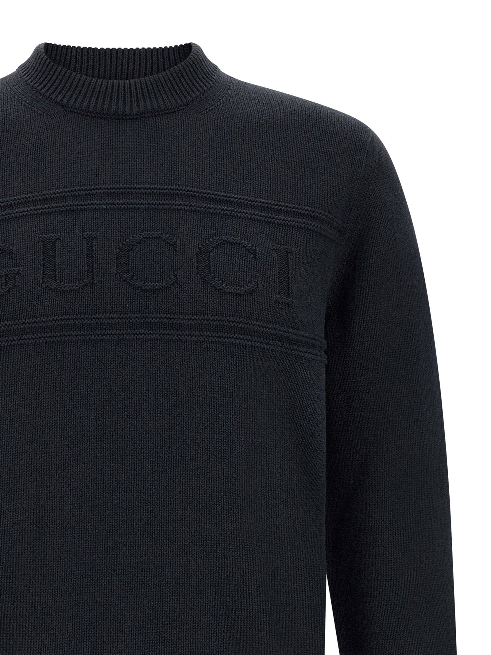 Gucci Intarsia Knit Sweater — Black
