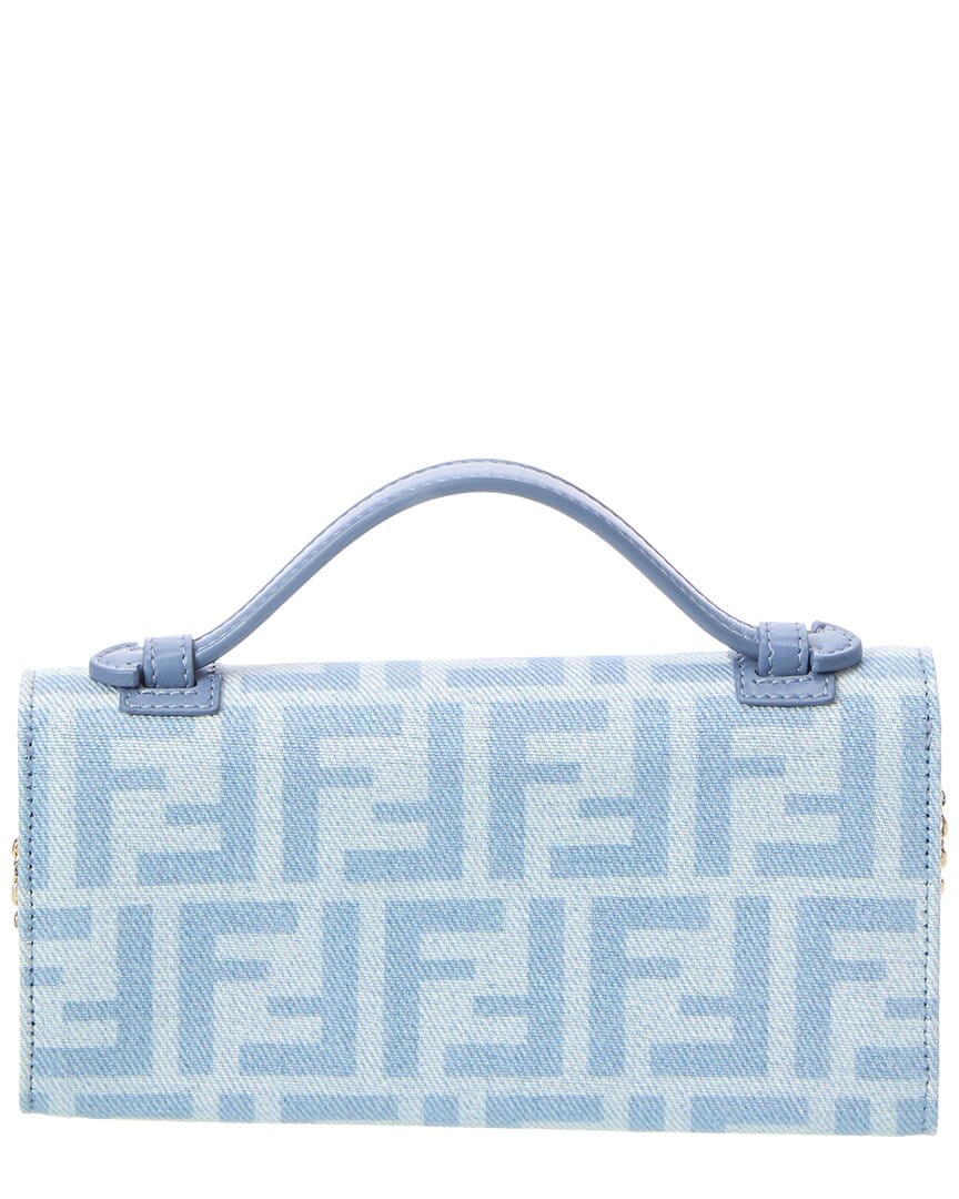 Fendi Baguette Denim Wallet On Chain