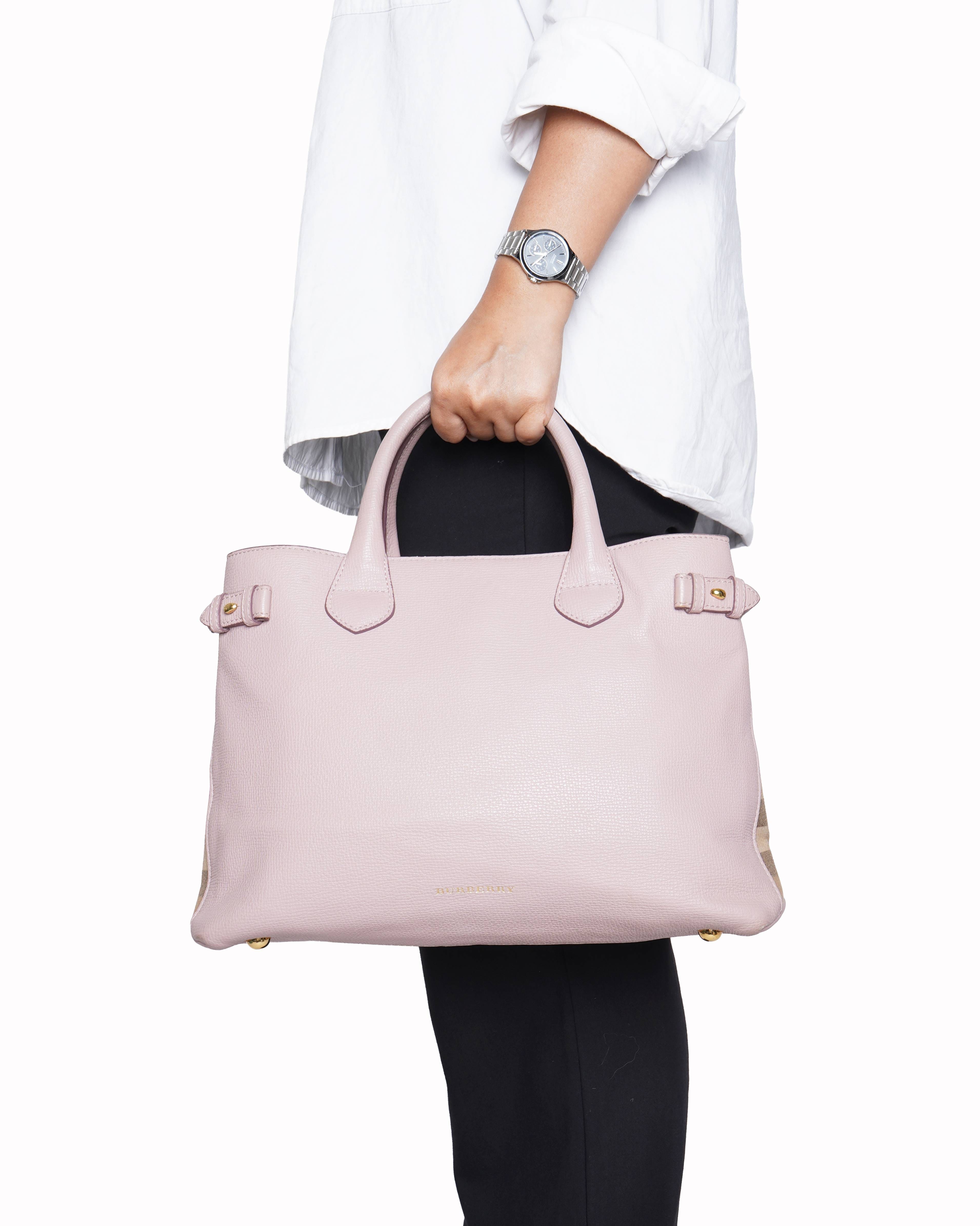 Burberry pale orchid Derby Leather bag