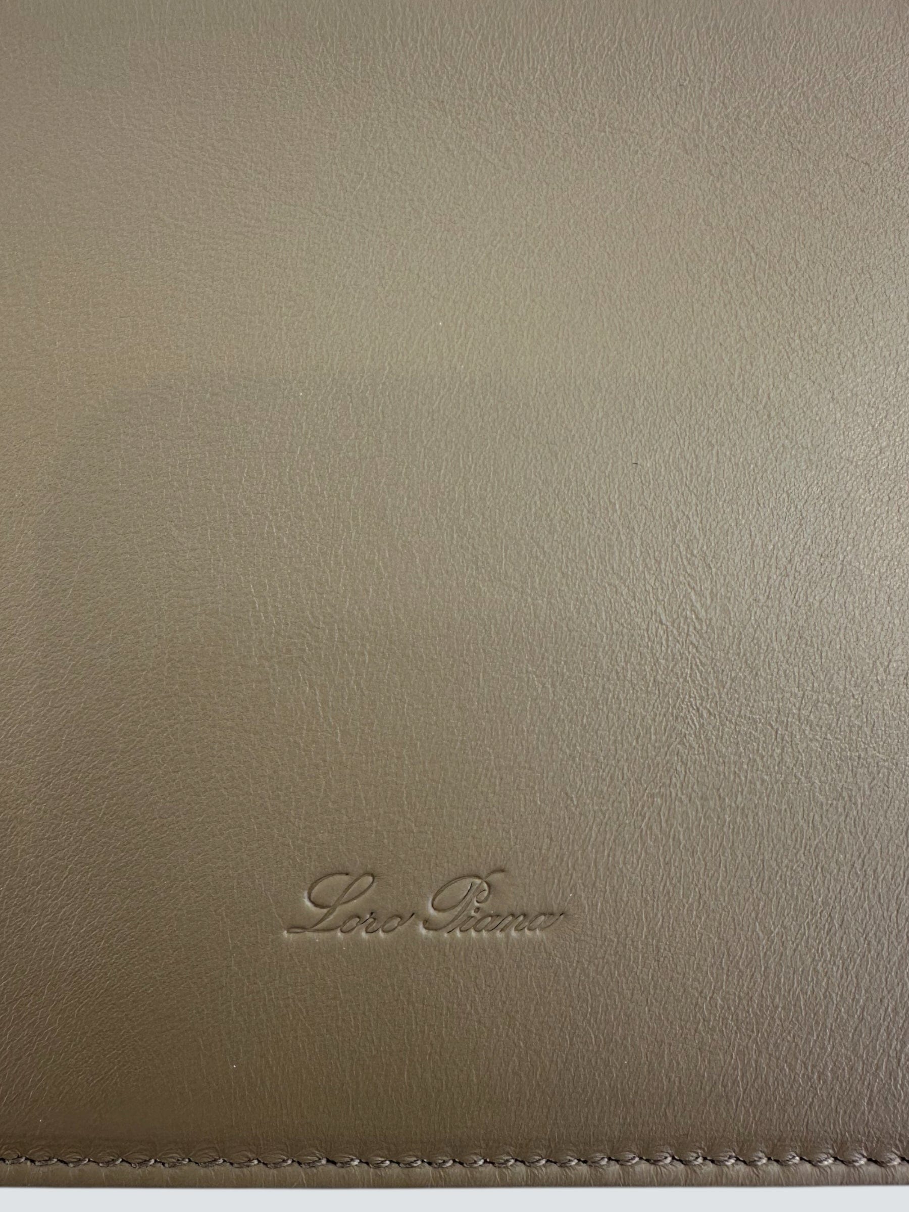 Loro Piana Leather Grey Leather Pochette