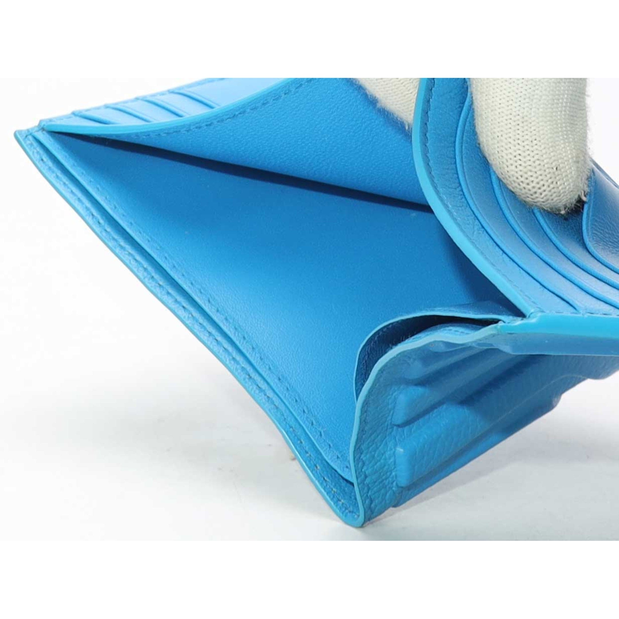 Balenciaga Car Square Folded Blue Wallet