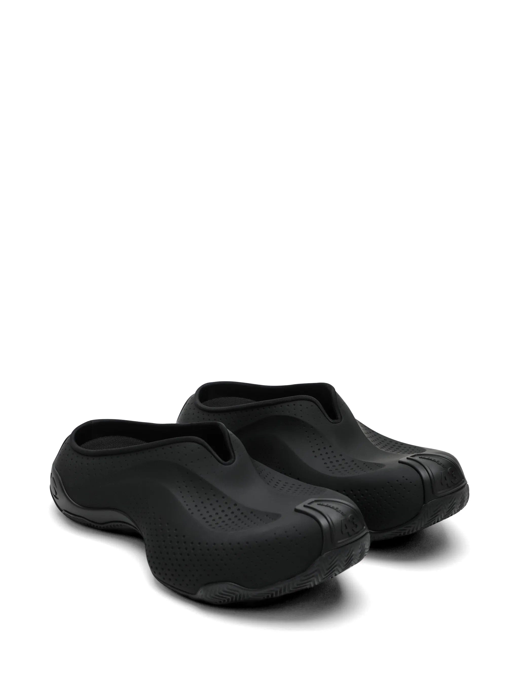 Balenciaga perforated slip - on slides