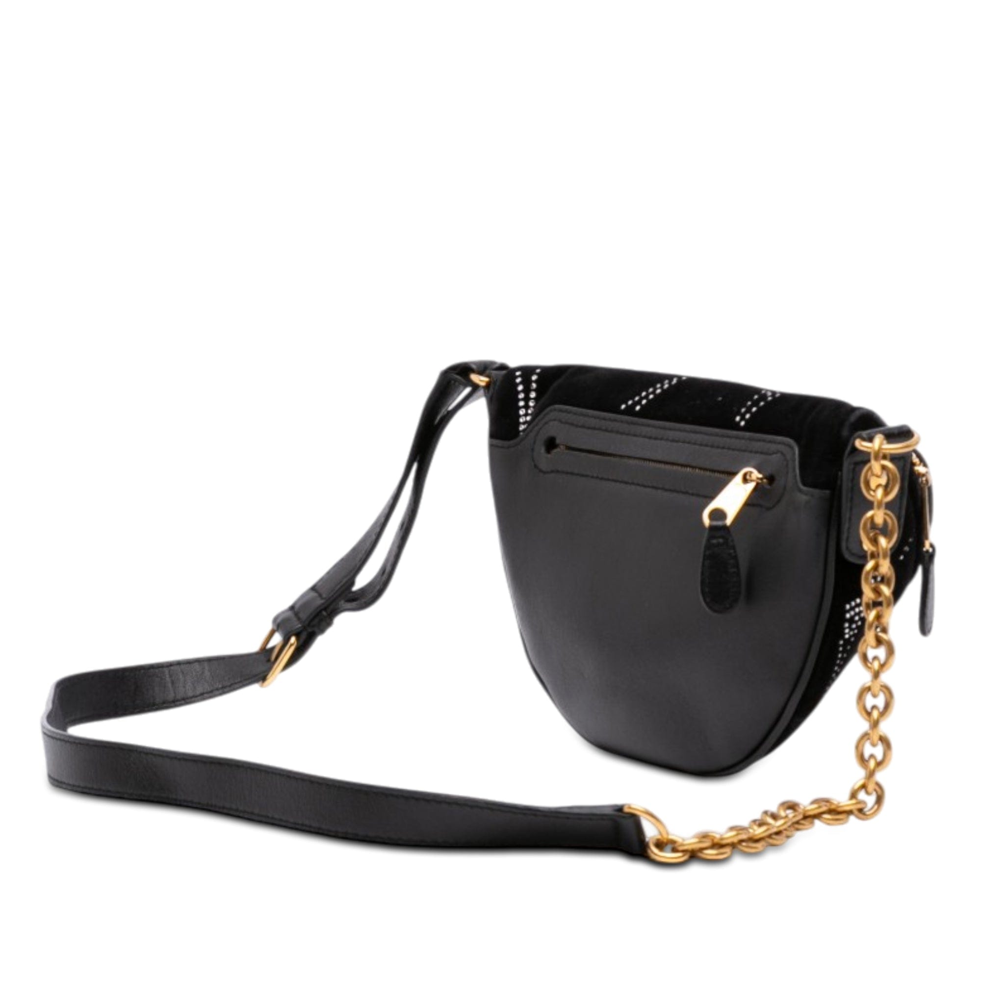 Balenciaga Velvet Crystal Embellished Souvenir Belt Bag XXS