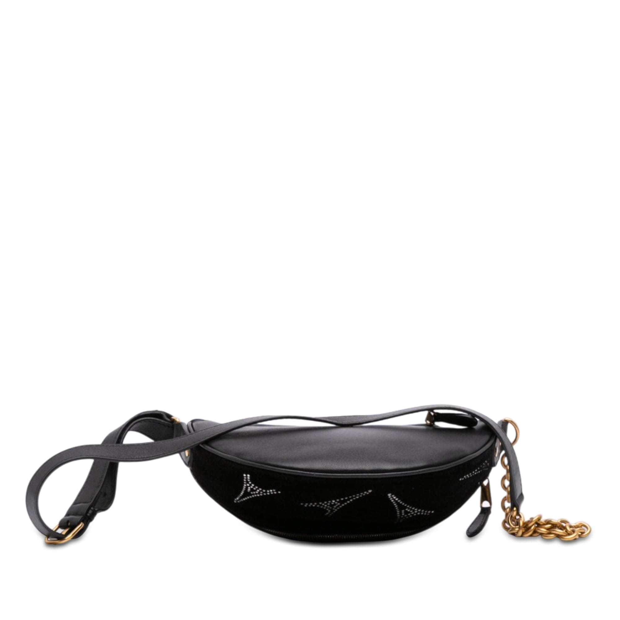 Balenciaga Velvet Crystal Embellished Souvenir Belt Bag XXS