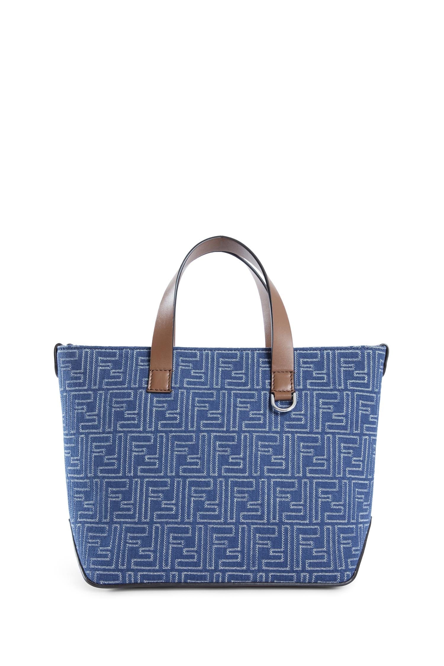 Fendi FF Denim - Effect Shopping Bag Small