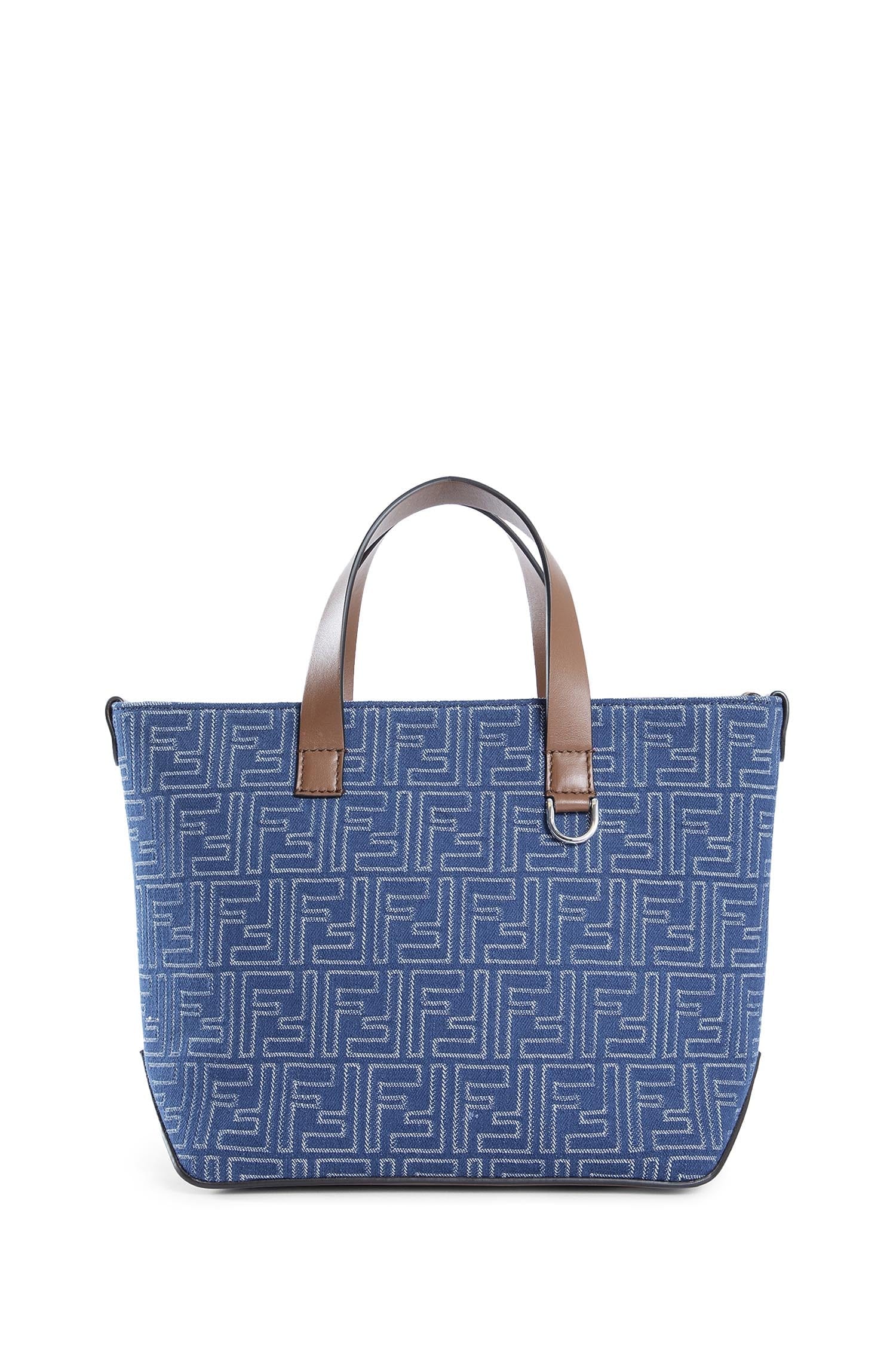 Fendi FF Denim - Effect Shopping Bag Small